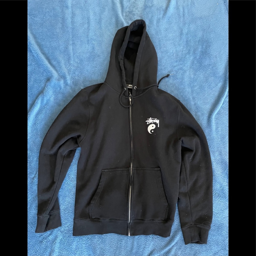 Stússy Black zip up jacket